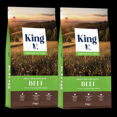 King Biftekli Yetişkin Köpek Maması 3 Kg x 2 Adet
