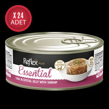 Reflex Plus Essential Jöle İçinde Ton Balıklı ve Karidesli Yetişkin Kedi Konservesi 70gr x 24 Adet