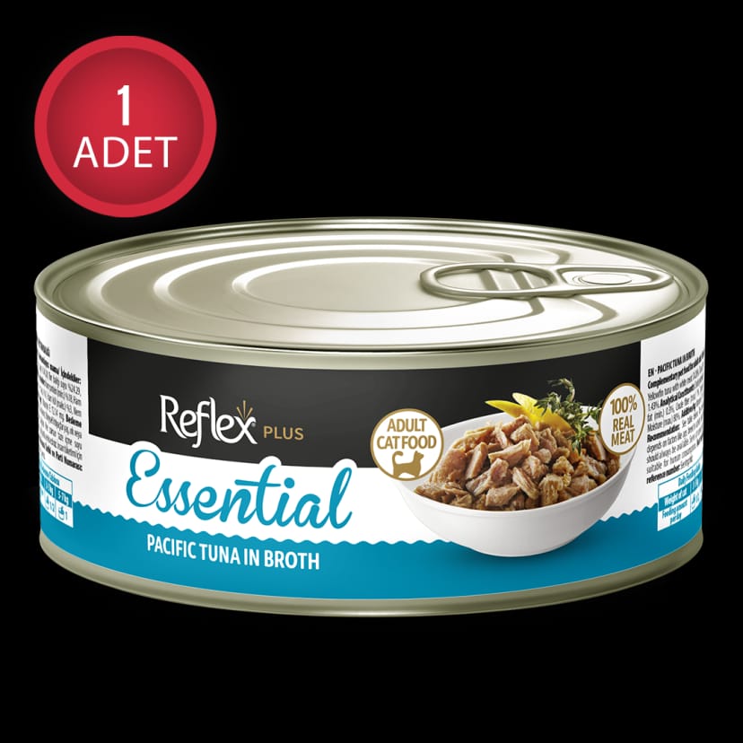 Reflex Plus Essential Et Suyunda Pasifik Ton Balıklı Yetişkin Kedi Konservesi 70gr
