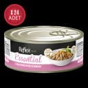 Reflex Plus Essential Et Suyunda Ton Balıklı ve Karidesli Yetişkin Kedi Konservesi 70gr x 24 Adet – 1. görsel