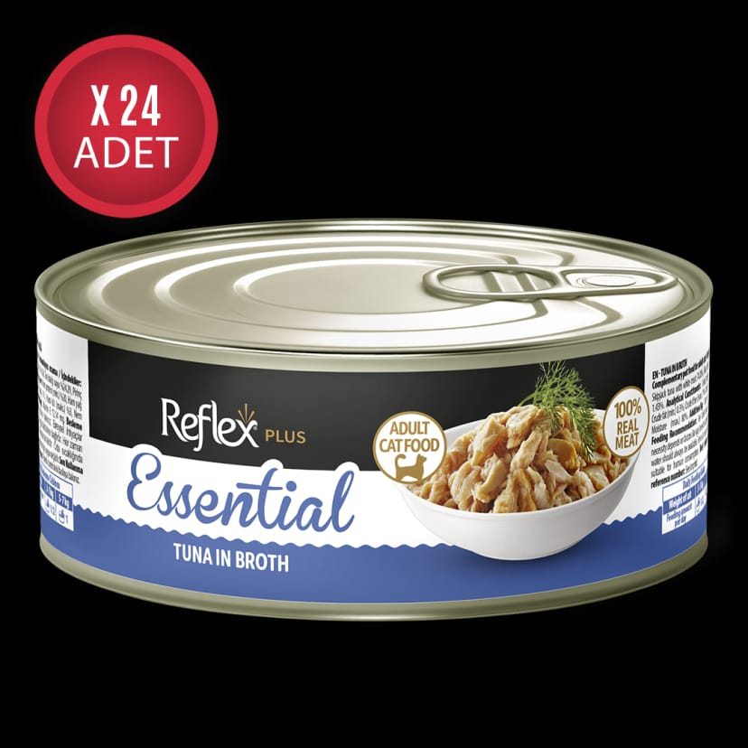 Reflex Plus Essential Et Suyunda Ton Balıklı Yetişkin Kedi Konservesi 70gr x 24 Adet