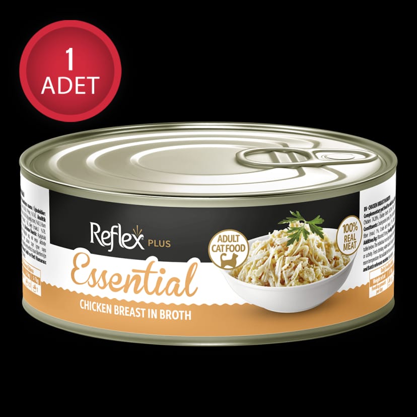 Reflex Plus Essential Et Suyunda Tavuk Göğüslü Yetişkin Kedi Konservesi 70gr
