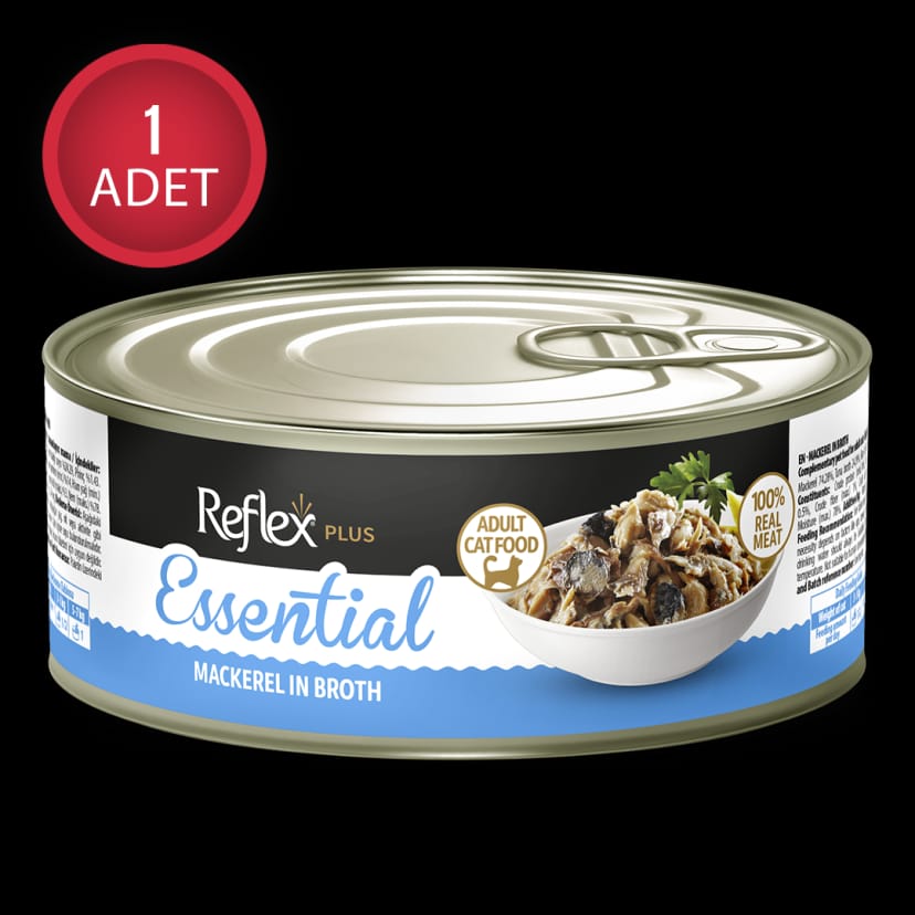 Reflex Plus Essential Et Suyu İçinde Uskumrulu Yetişkin Kedi Konservesi 70gr