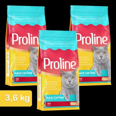 Proline Balıklı Yetişkin Kedi Maması 1,2 Kg x 3 Adet