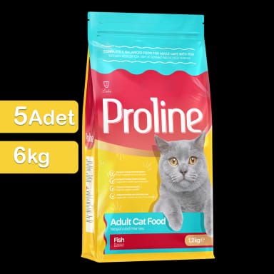 Proline Balıklı Yetişkin Kedi Maması 1,2 Kg x 5 Adet