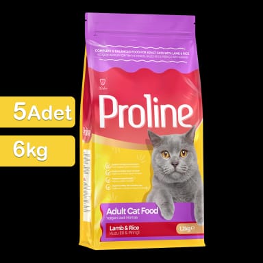 Proline Kuzu Etli Yetişkin Kedi Maması 1,2 Kg x 5 Adet