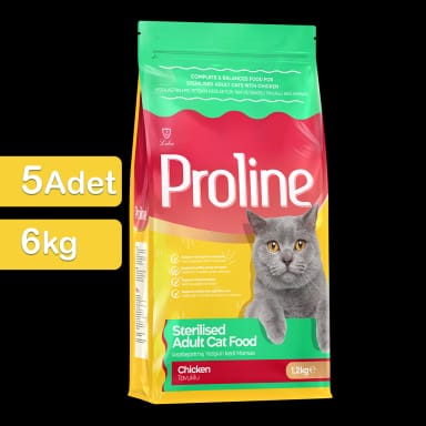 Proline Tavuklu Kısırlaştırılmış Yetişkin Kedi Maması 1,2 Kg x 5 Adet