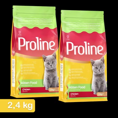 Proline Tavuklu Yavru Kedi Maması 1,2 Kg x 2 Adet