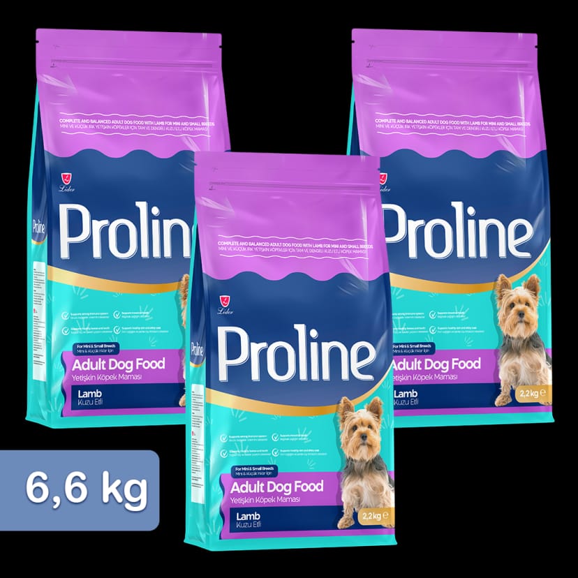 Proline Mini ve Küçük Irk Yetişkin Köpekler Kuzu Etli & Pirinçli Köpek Maması 2,2 Kg x 3 Adet