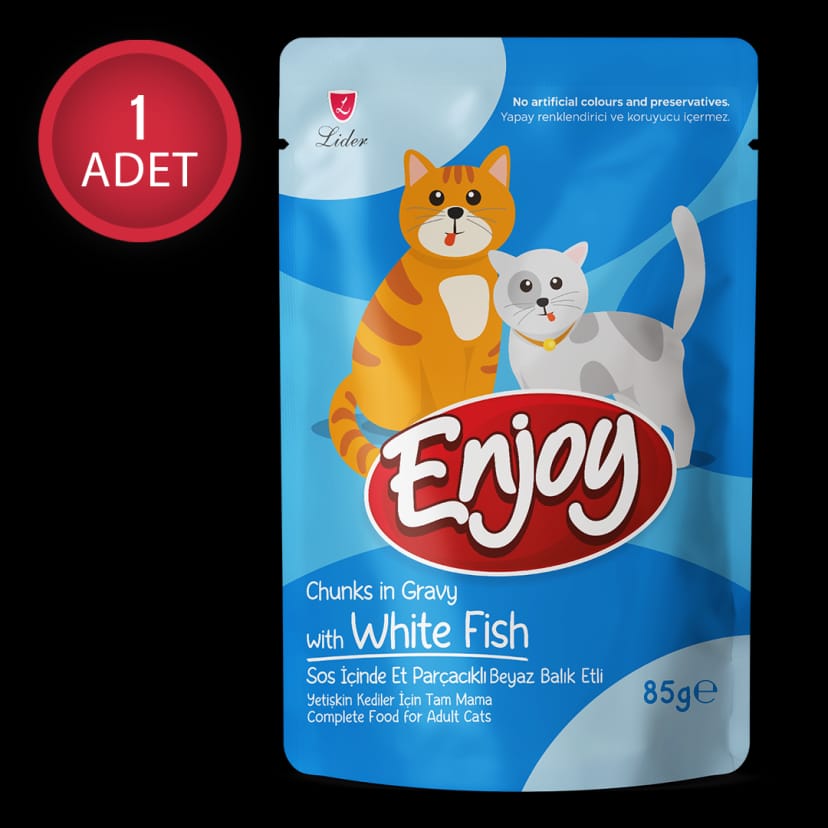Enjoy Balıklı Kedi Pouch Yaş Mama 85 Gr
