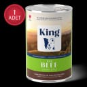  King Sos İçerisinde Et Parçacıklı Dana Etli Yetişkin Köpek Konservesi 400 g – 1. görsel