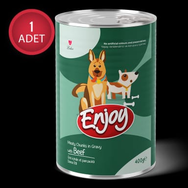 Enjoy Dana Etli Köpek Konservesi Sos İçinde Et Parçacıklı 400 Gr