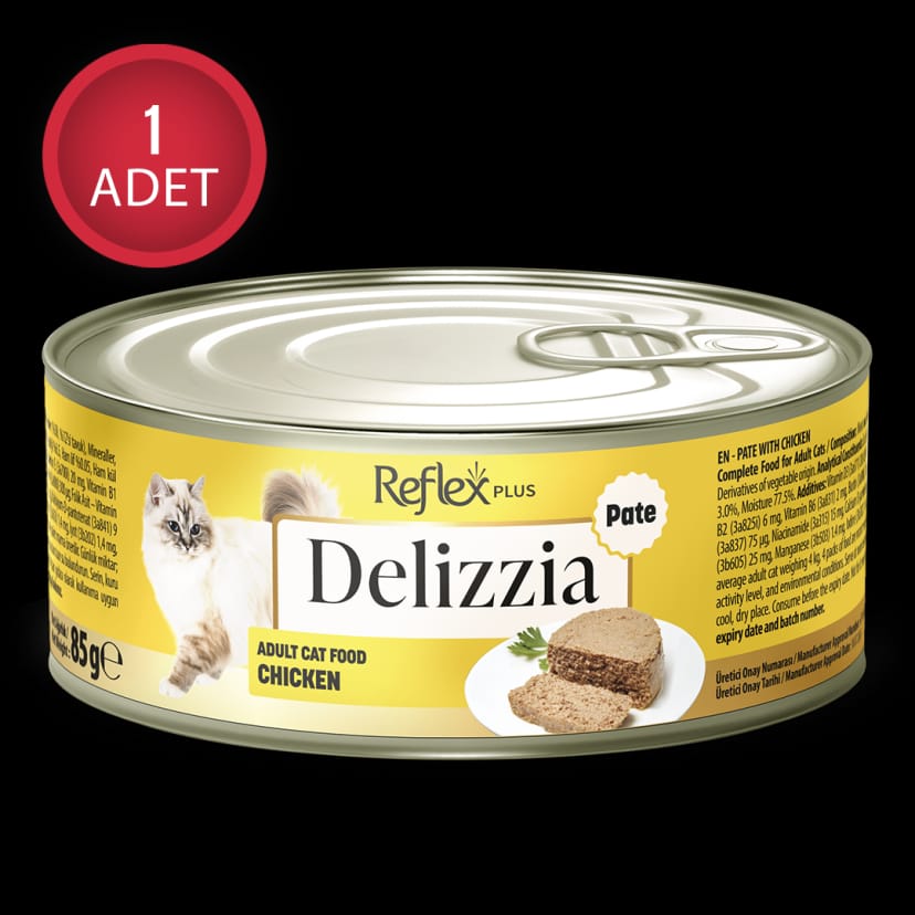 Reflex Plus Delizzia Kıyılmış Tavuklu Yetişkin Kedi Maması 85g