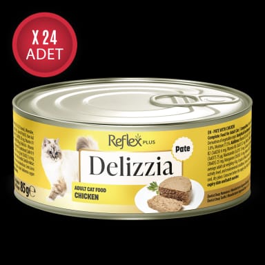 Reflex Plus Delizzia Kıyılmış Tavuklu Yetişkin Kedi Maması 85g x 24 Adet