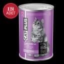 CatPlus Pate Kuzu Etli ve Havuçlu Yetişkin Kedi Konserve Yaş Mama 395 Gr x 24 Adet