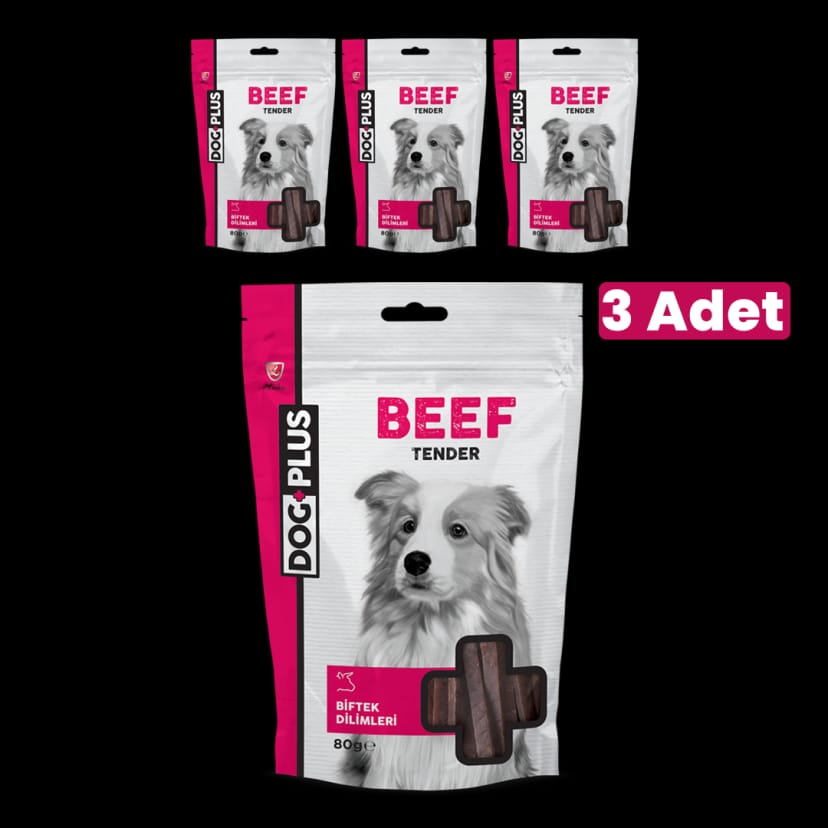 Dog Plus Dana Etli Tender Ödül 80 Gr x 3 Adet