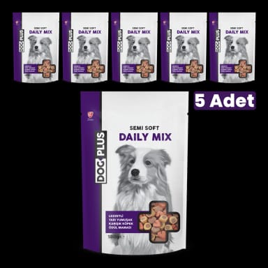DogPlus Lezzetli Yarı Yumuşak Karışık Köpek Ödül Maması 180 Gr x 5 Adet