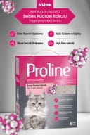 Proline Aktif Karbon Granüllü, Bebek Pudrası Kokulu Bentonit Kedi Kumu 6 Lt – 1. görsel