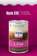  King Sos İçerisinde Et Parçacıklı Kuzu Etli Yetişkin Köpek Konservesi 400 g – 2. görsel