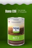  King Sos İçerisinde Et Parçacıklı Dana Etli Yetişkin Köpek Konservesi 400 g – 2. görsel