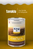 King Sos İçerisinde Et Parçacıklı Tavuklu Yetişkin Kedi Konservesi 400 g – 2. görsel