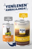 King Sos İçerisinde Et Parçacıklı Tavuklu Yetişkin Kedi Konservesi 400 g – 3. görsel