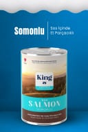  King Sos İçerisinde Et Parçacıklı Somonlu Yetişkin Kedi Konservesi 400 g – 2. görsel