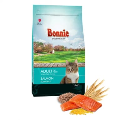 Bonnie Somonlu Yetişkin Kedi Maması 1,5 Kg