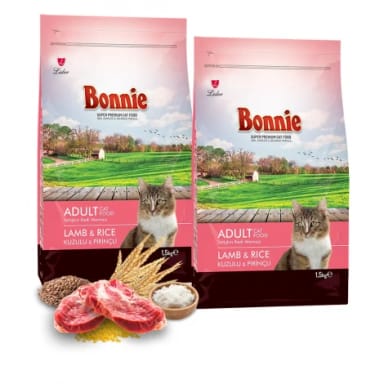 Bonnie Kuzu Etli Yetişkin Kedi Maması 1,5 Kg x 2 Adet