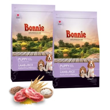 Bonnie Kuzu Etli Yavru Köpek Maması 2,5 Kg x 2 Adet
