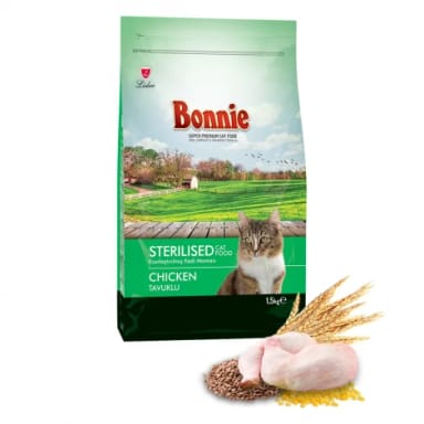 Bonnie Kısırlaştırılmış Tavuklu Kedi Maması 1,5 Kg