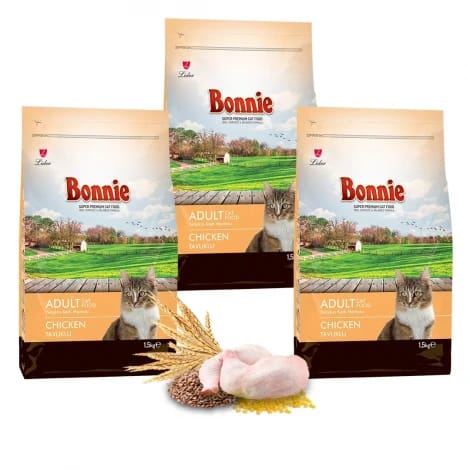 Bonnie Tavuklu Yetişkin Kedi Maması 1,5 Kg x 3 Adet