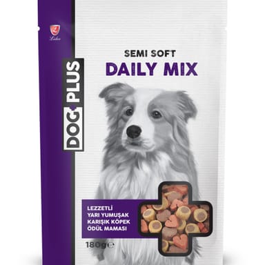 DogPlus Lezzetli Yarı Yumuşak Karışık Köpek Ödül Maması 180 Gr