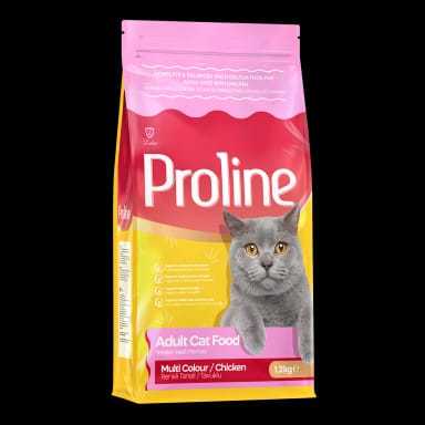 Proline Renkli Taneli Tavuklu Yetişkin Kedi Maması 1,2 Kg
