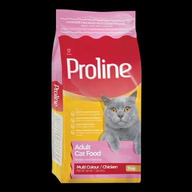 Proline Renkli Taneli Tavuklu Yetişkin Kedi Maması 15 Kg