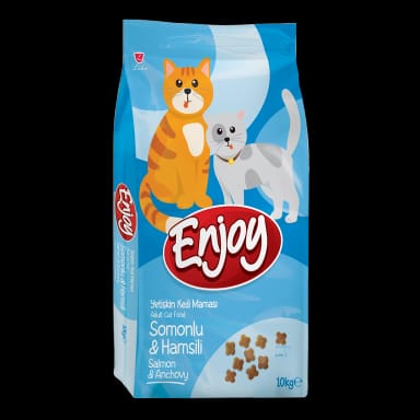 Enjoy Somonlu & Hamsili Yetişkin Kedi Maması 10 Kg
