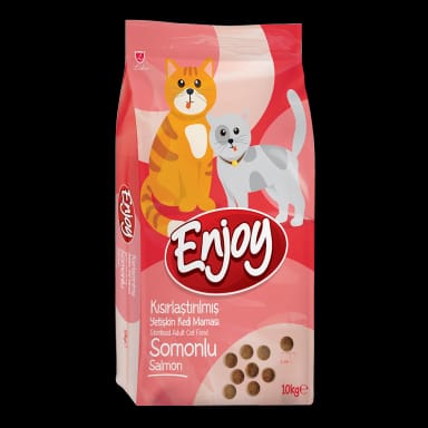 Enjoy Somonlu Kısırlaştırılmış Yetişkin Kedi Maması 10 Kg