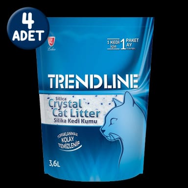 Trendline Silika Kristal 3.6 lt Kedi Kumu x 4 Adet