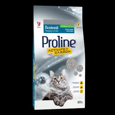 Proline Aktif Karbonlu Topaklanan Kedi Kumu 20 Lt