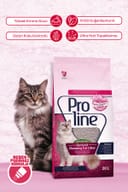Proline Topaklanan İnce Taneli Bebek Pudrası Kokulu Bentonit Kedi Kumu 20 Lt – 1. görsel