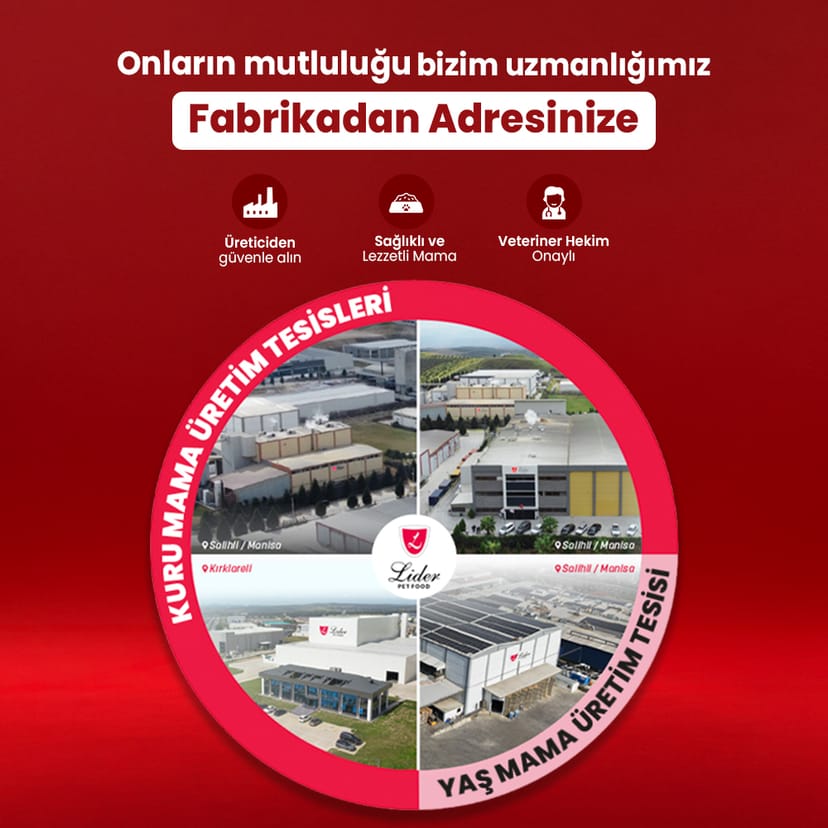 Lider Pet Food — Onların mutluluğu bizim uzmanlığımız, fabrikadan adresinize