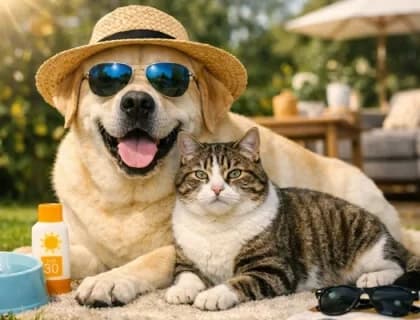 Sıcak Havalarda Kedi ve Köpek Bakımı