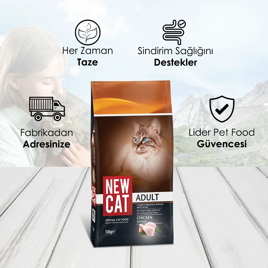 NewCat Tavuklu Yetişkin Kedi Maması 10 Kg – 3. görsel