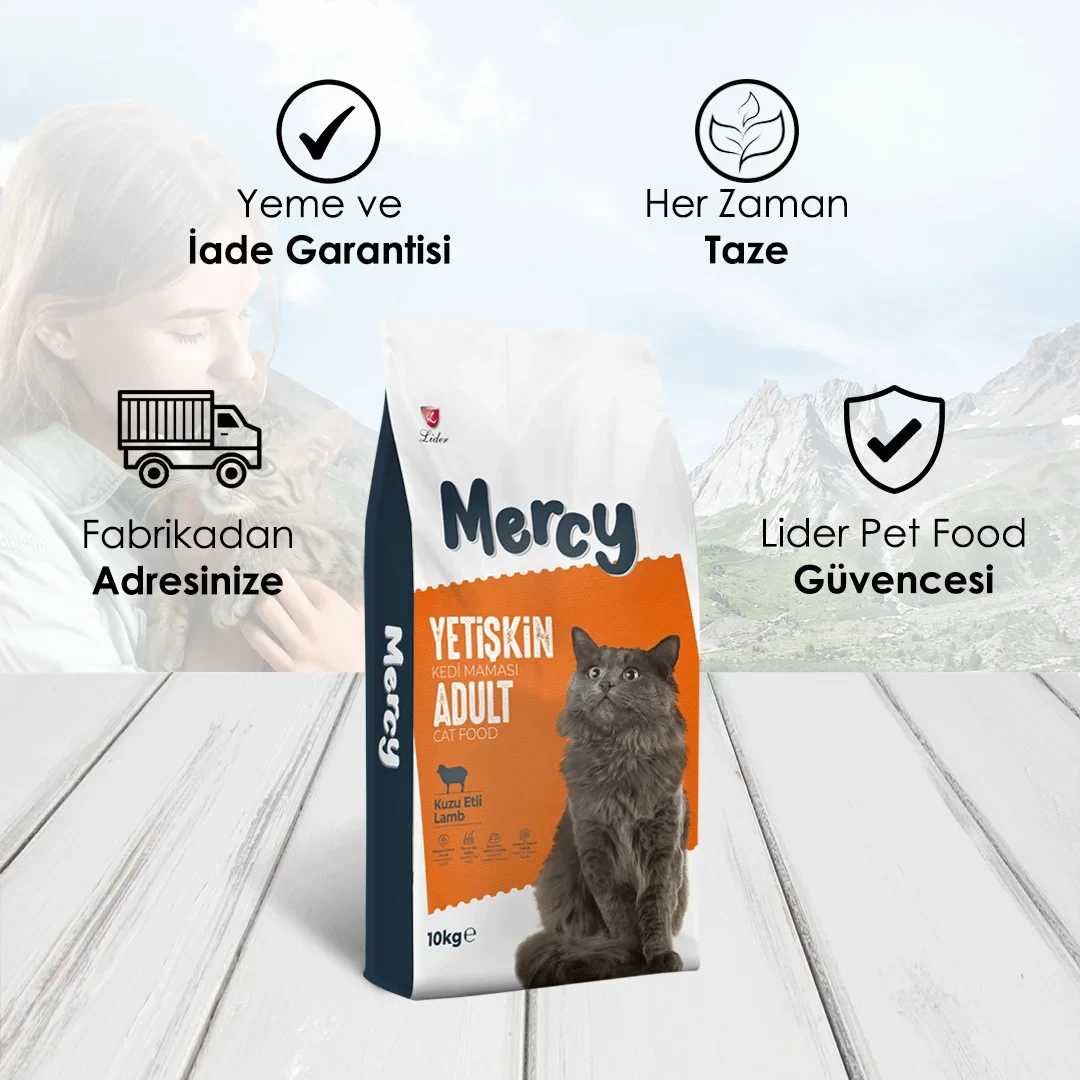 Mercy Kuzu Etli Yetişkin Kedi Maması 10 Kg – 3. görsel