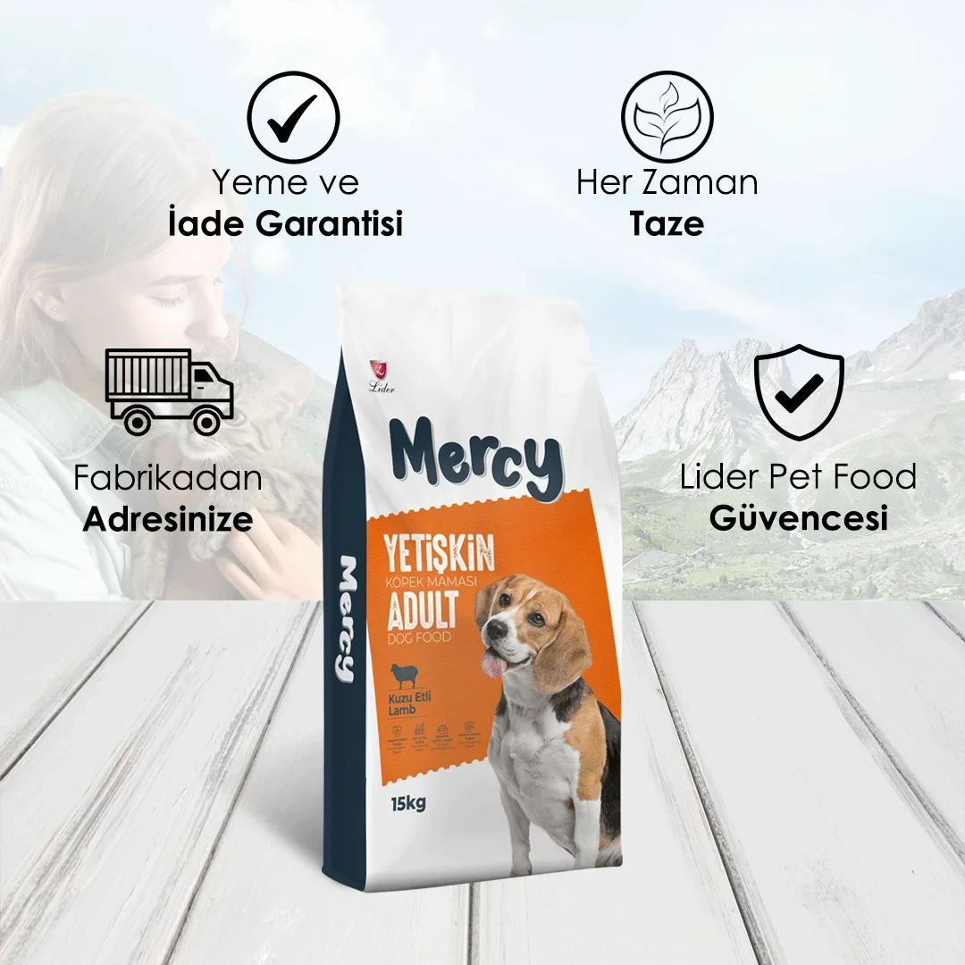 Mercy Kuzu Etli Yetişkin Köpek Maması 15 Kg – 3. görsel