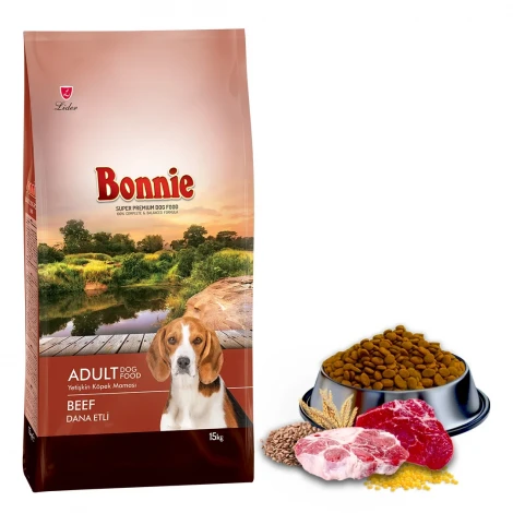 Bonnie Sığır Etli Yetişkin Köpek Maması 15 Kg