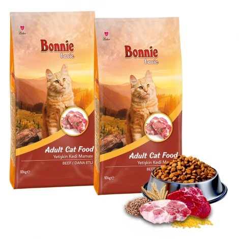 Bonnie Dana Etli Yetişkin Kedi Maması 10 Kg x 2 Adet