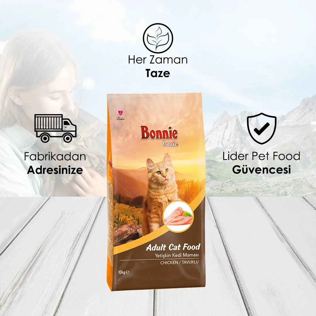 Bonnie Tavuklu Yetişkin Kedi Maması 10 Kg x 2 Adet – 3. görsel