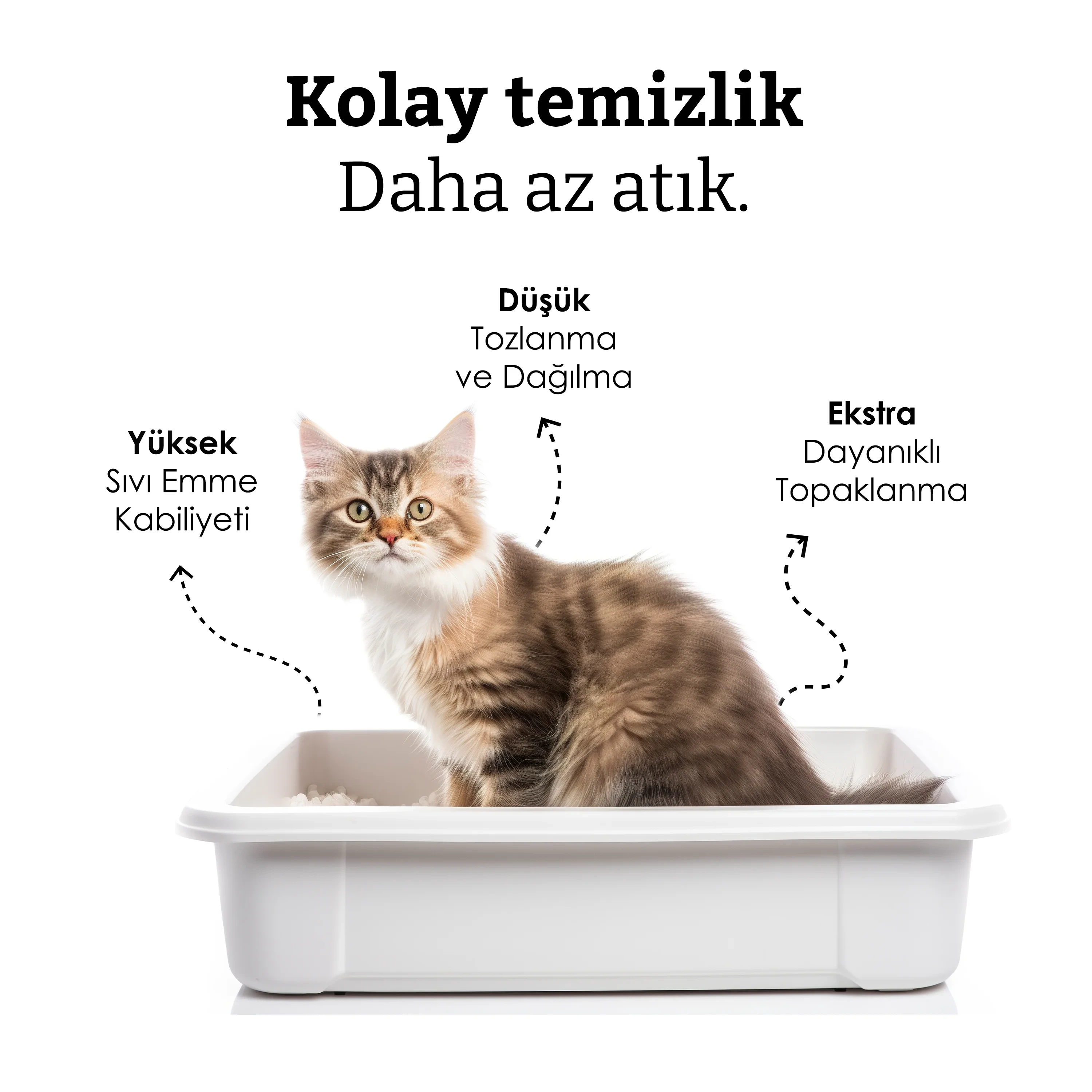 CatPlus Bebek Pudralı Kedi Kumu 10 Lt x 4 Adet – 4. görsel