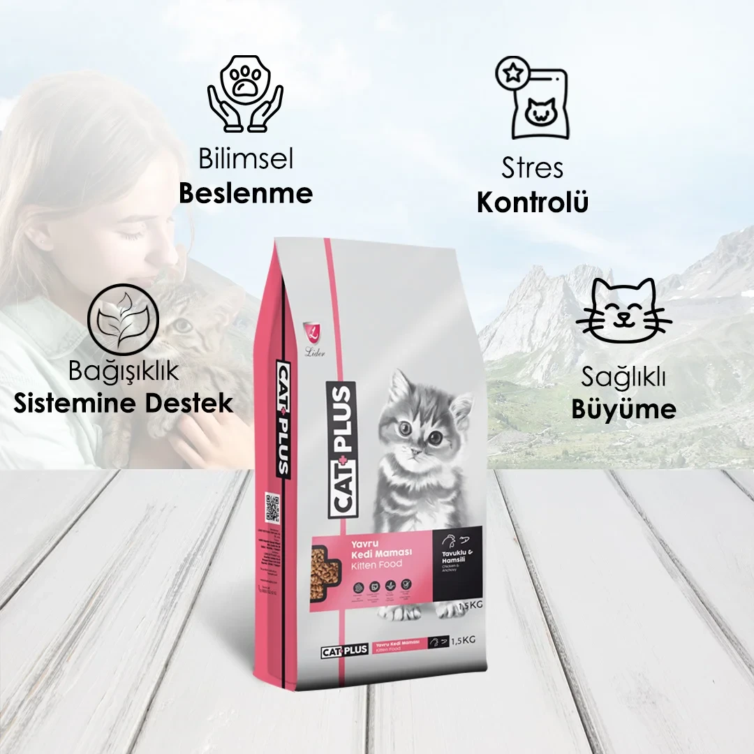 CatPlus Tavuklu Hamsili Yavru Kedi Maması 1,5 Kg – 4. görsel